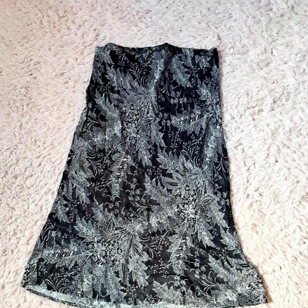 Anthropology Silky Paisley Floral Whimsygoth Delicate Flared Skirt Womens 16